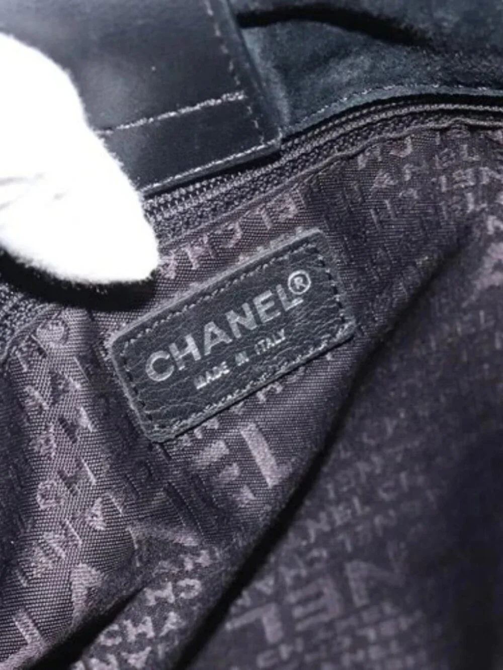 CHANEL Shoulder Bag Lamb Skin Black Silver CC Auth 184867SAM